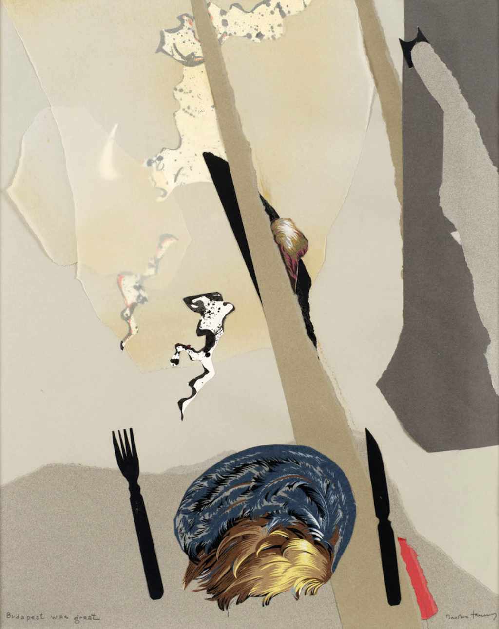 Dorothea Tanning - Budapest Was Great - 1988 mixed media collage